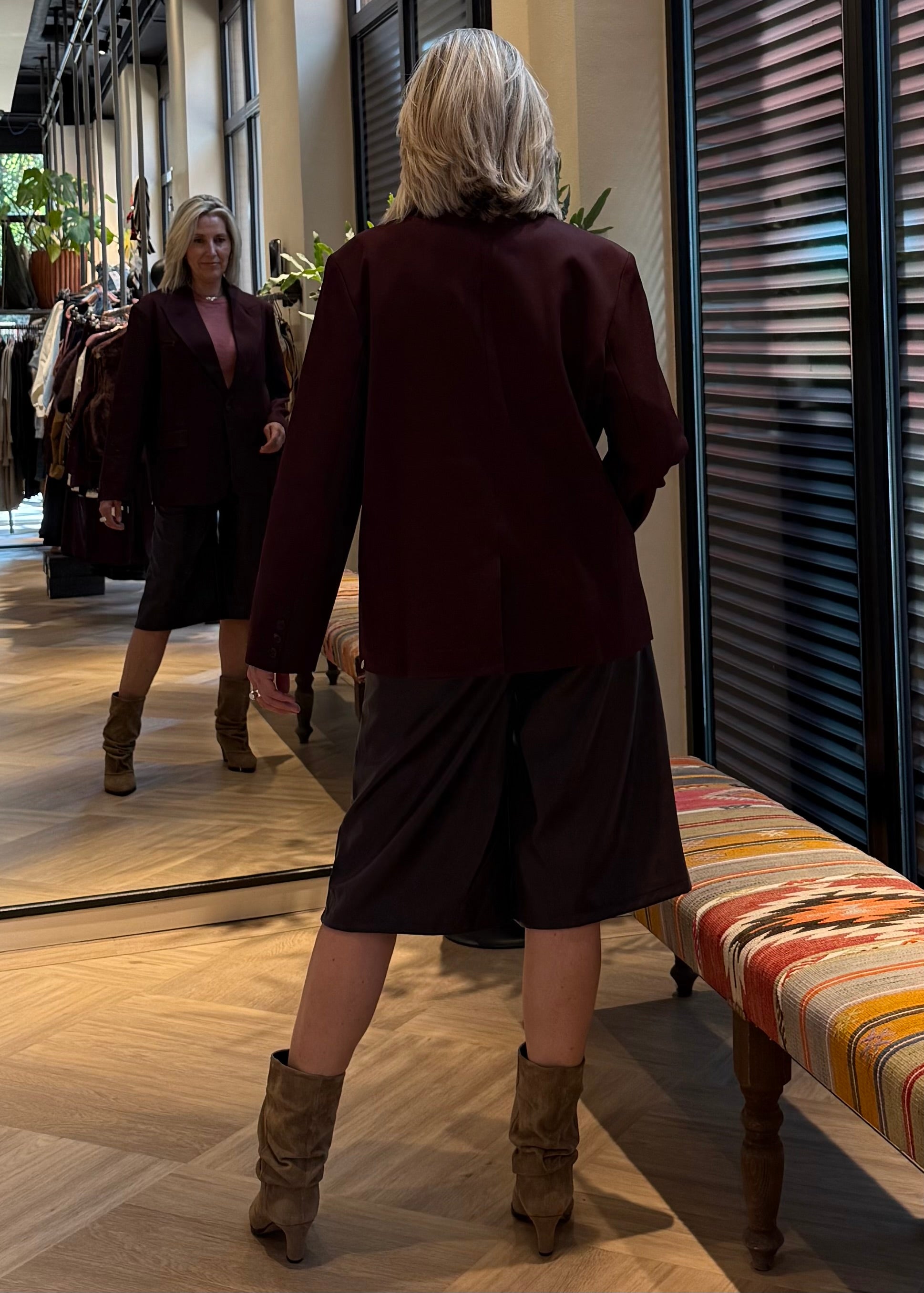 Blazer Clara Oversized Aubergine - Peet kleding