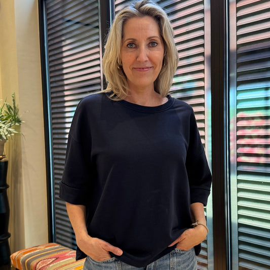 Azzurro Sweater Mia Navy - Peet kleding