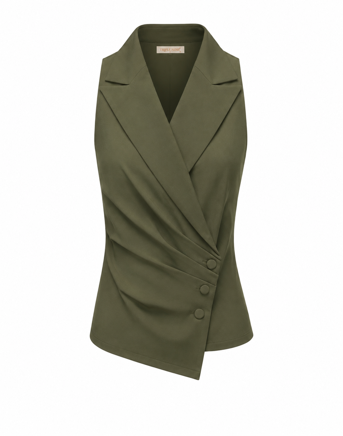 Triple Nine - Travel Gilet Maya Olijfgroen - 92417 - Peet kleding