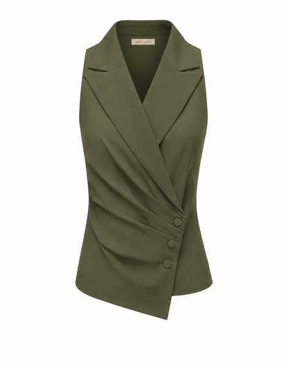 Triple Nine - Travel Gilet Maya Olijfgroen - 92417 - Peet kleding