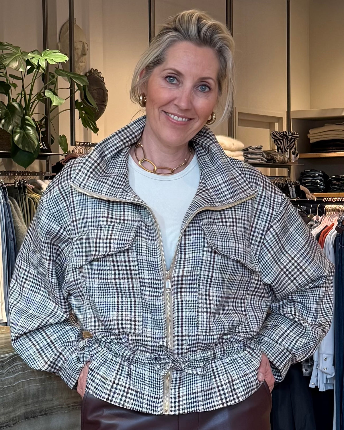 Blouson Ruit Bordeaux Taille Rits