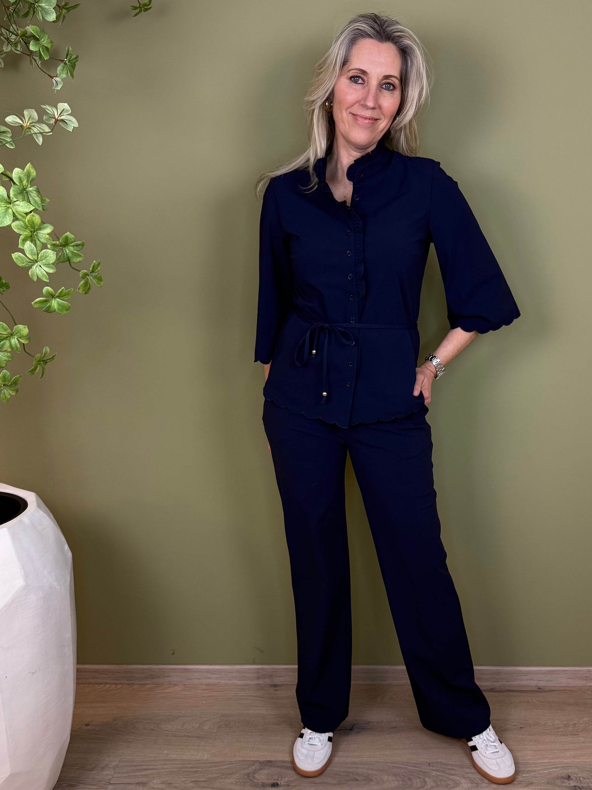 Triple Nine - Travel Blouse Chloé Navy - 5937 - Peet kleding