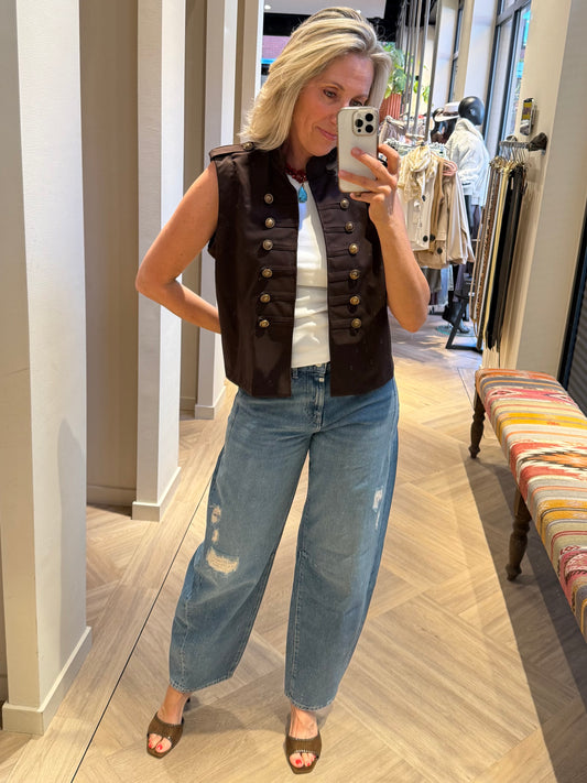 Gilet Military Style Bruin - Peet kleding