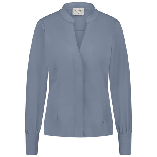 Aime Blouse Noelle Steel Blue - Peet kleding