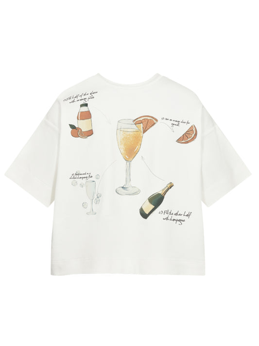 Copenhage Muse Tee Offwhite Mimosa - Peet kleding