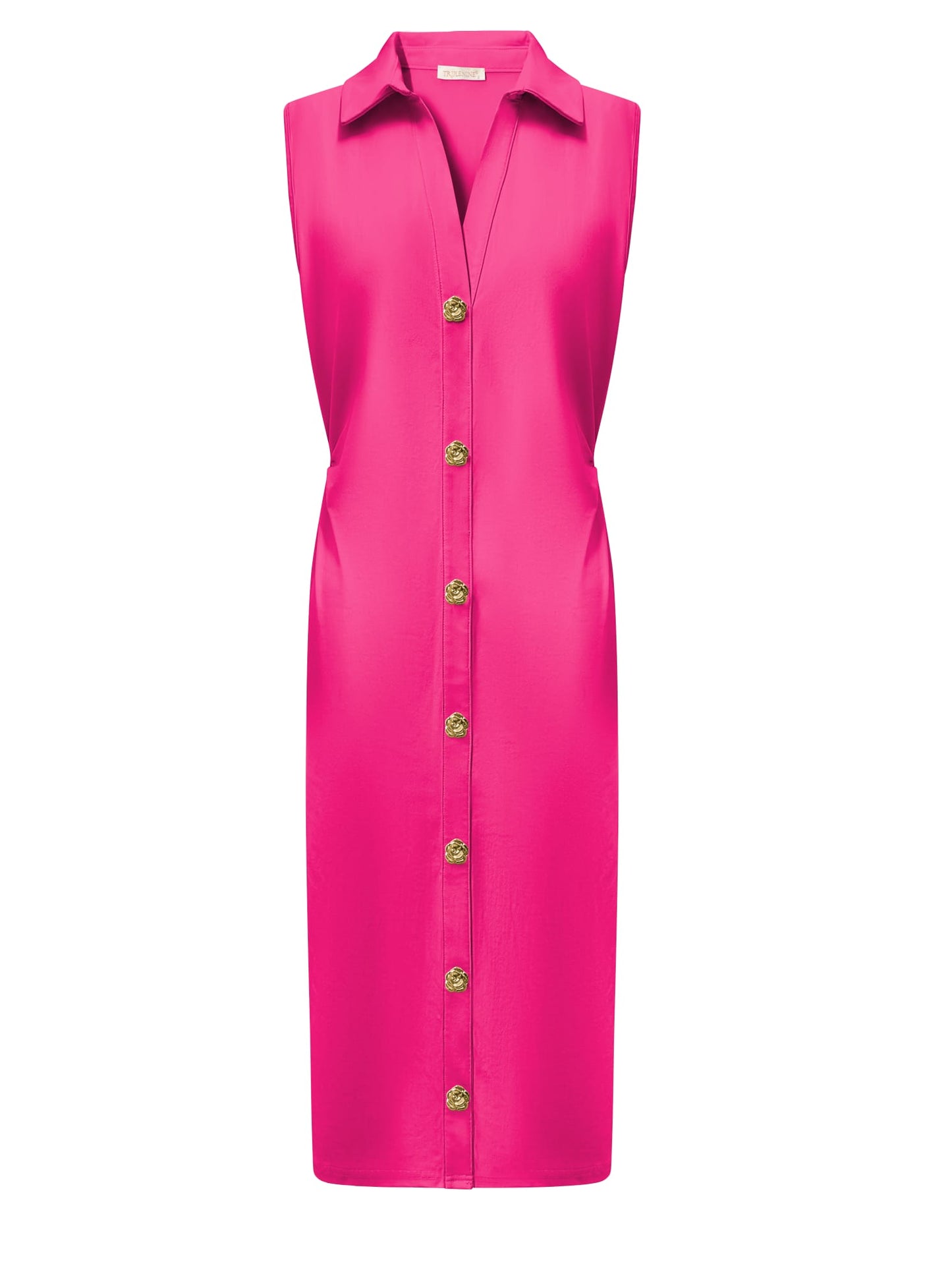 Triple Nine Travel Jurk June Fuchsia - 51817 - Peet kleding