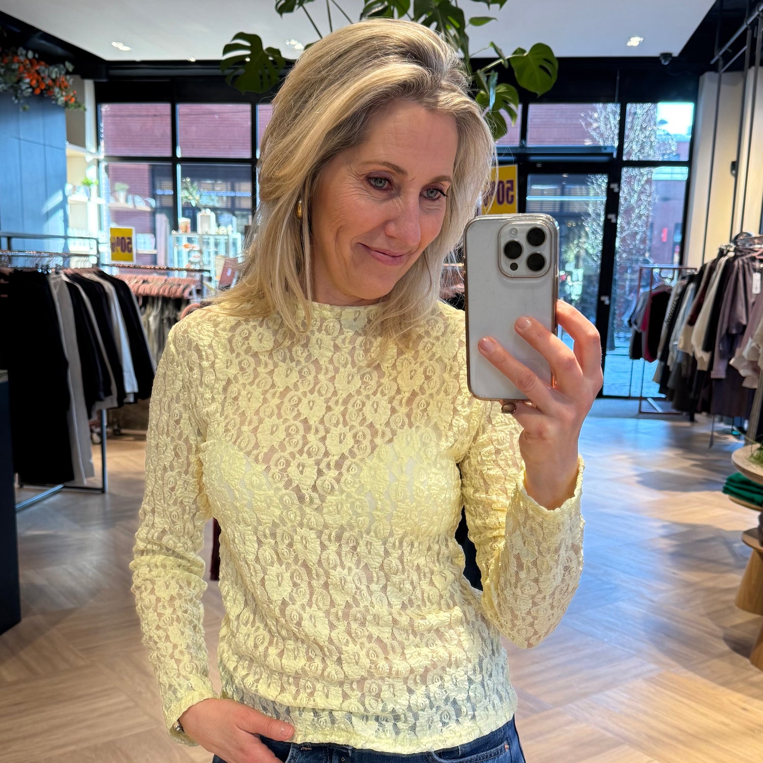 Top Diva Kant Geel - Peet kleding