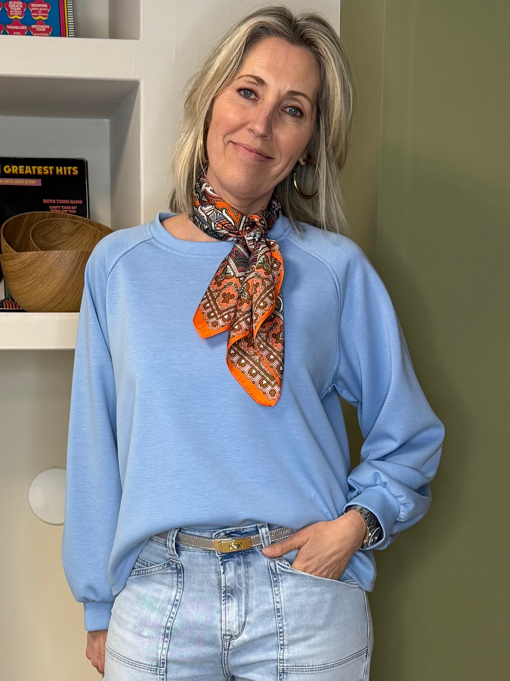 Azzurro Sweater Emma Lichtblauw - Peet kleding