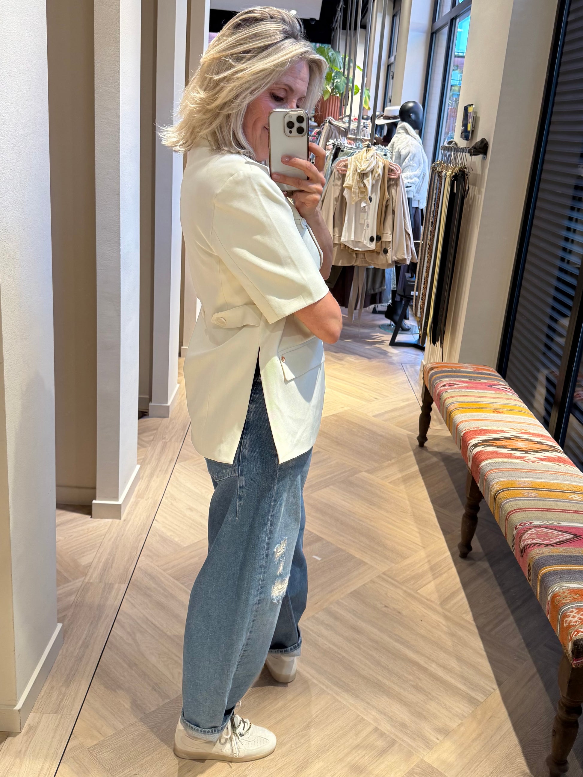Ambika Blazer Albertine Offwhite - Peet kleding