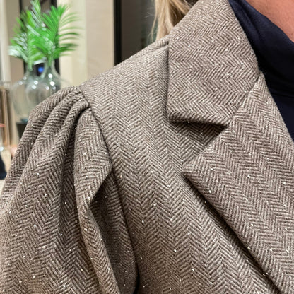 Blazer Biba Glitter Taupe - Peet kleding