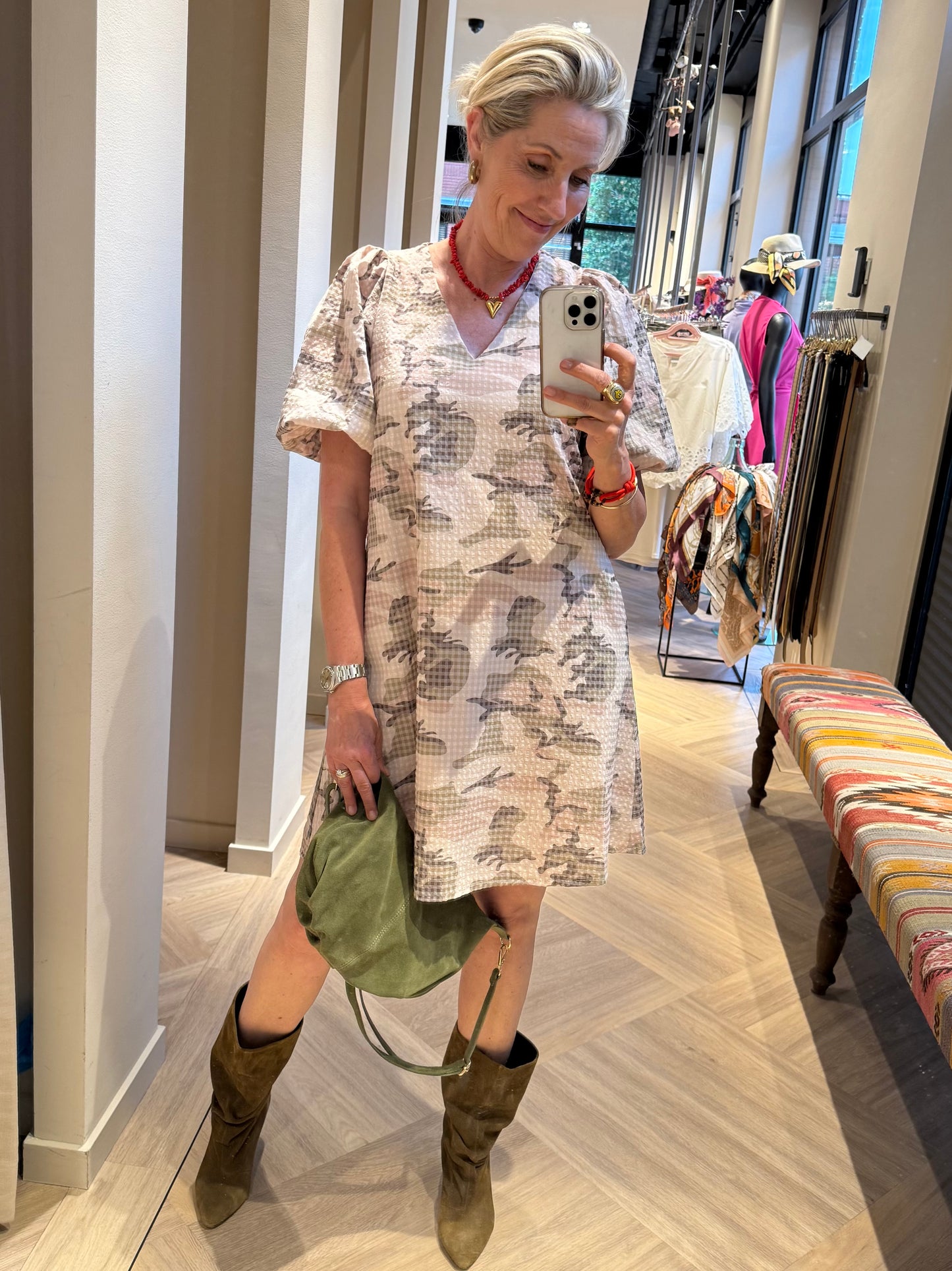 Azzurro Jurk Lisa Camoflage - Peet kleding