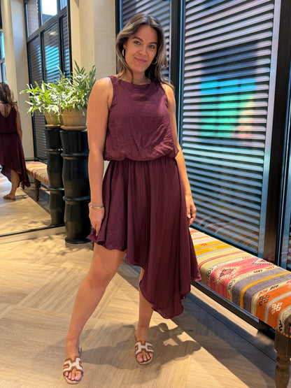 Jurk Lotte Aubergine - Peet kleding