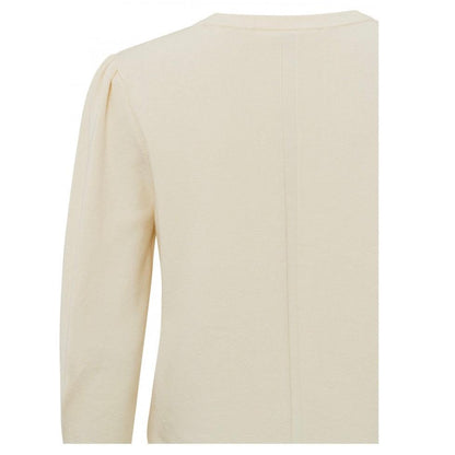 Yaya Puff Sleeve Sweater Offwhite - Peet kleding