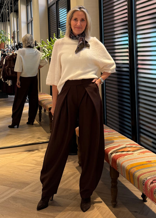 Broek Kickel Donkerbruin - Peet kleding