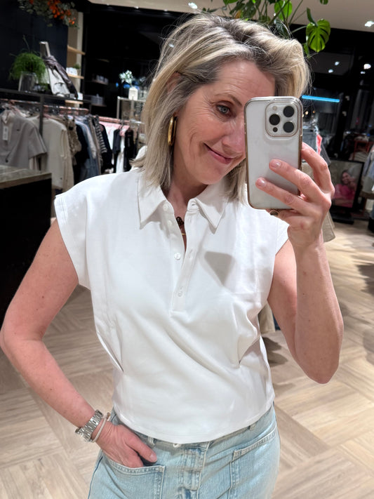 Yaya Jersey Blouse Wit - Peet kleding