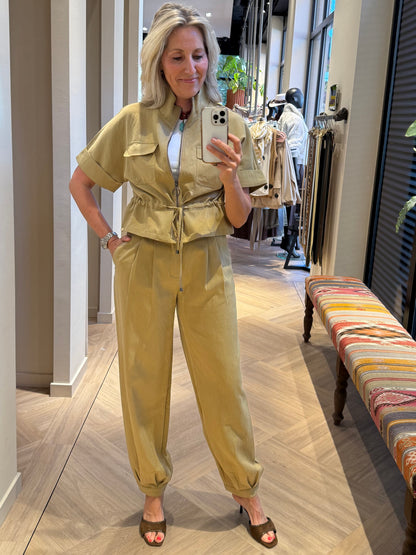 Ambika Gilet Iris Khaki - Peet kleding