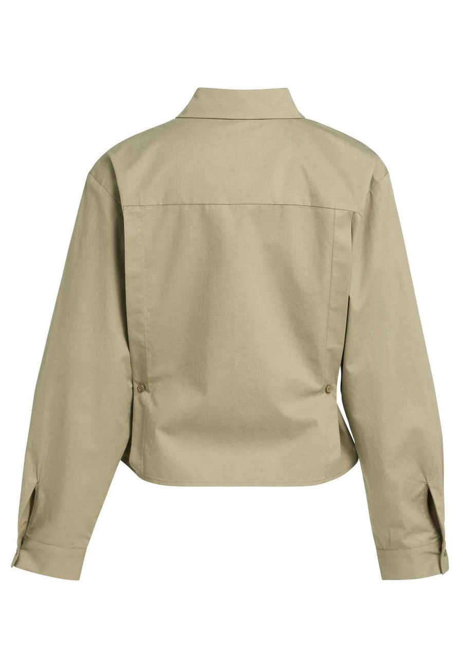 Yaya Blouse Poplin Elmwood Green