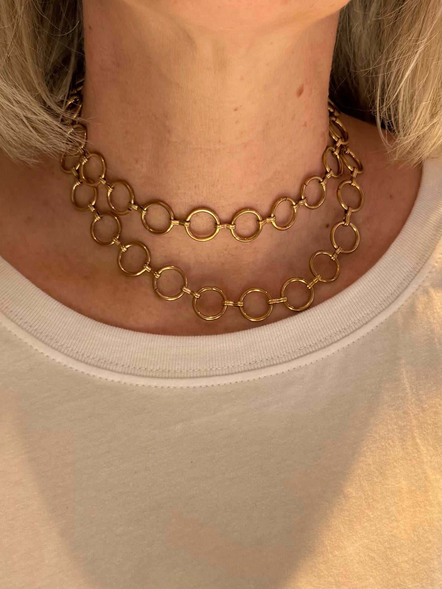 Ketting Circles Goud Lang - Peet kleding