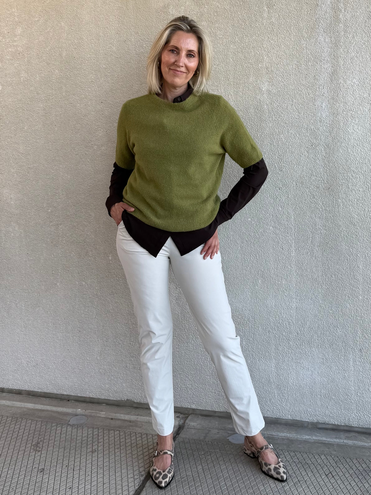 Triple Nine - Alpaca Top Levi Olijfgroen - Peet kleding