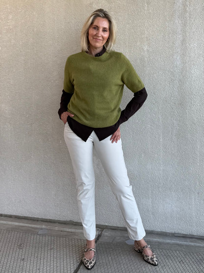 Triple Nine - Alpaca Top Levi Olijfgroen - Peet kleding