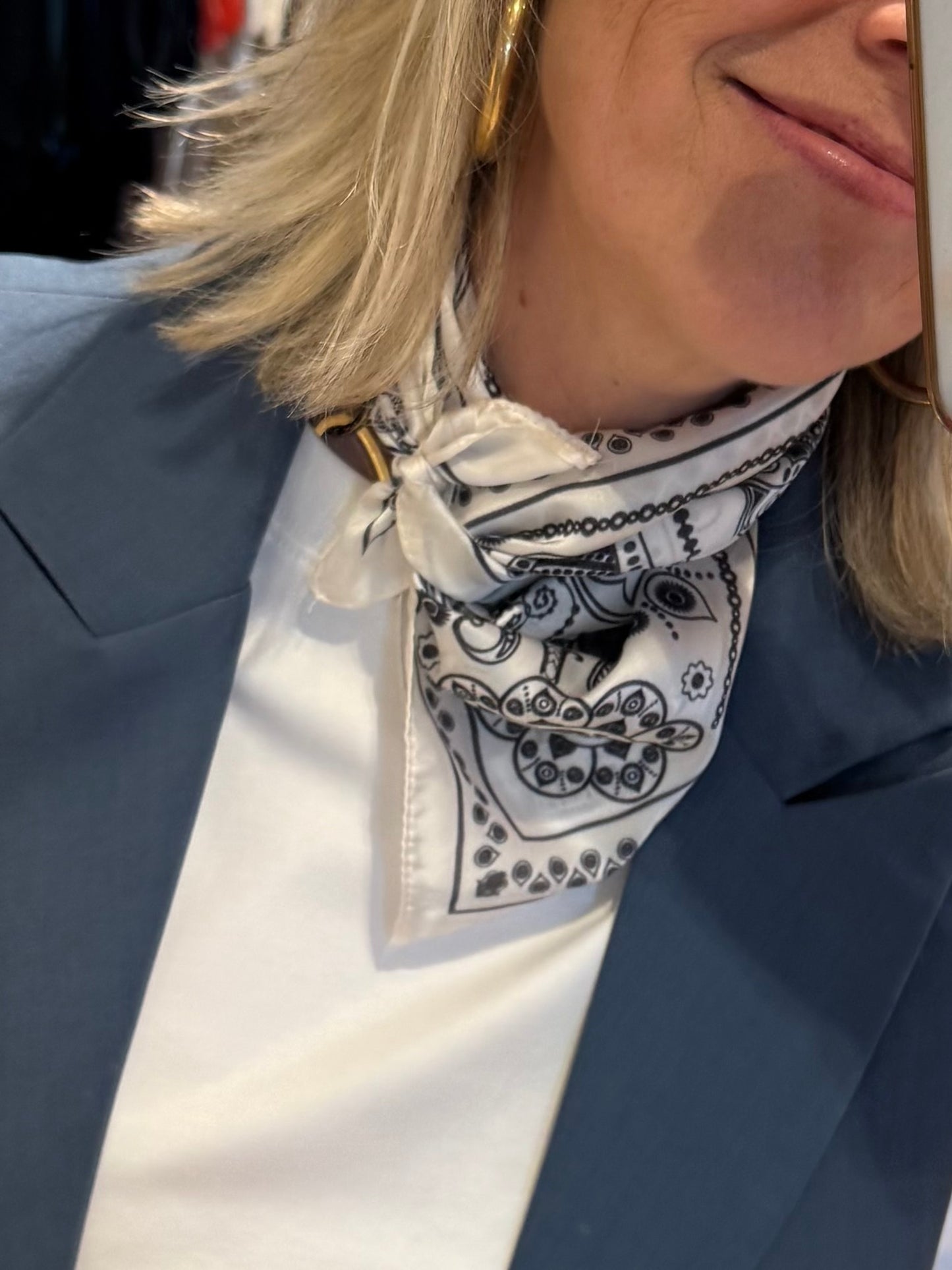 Sjaal Paisley Wit - Peet kleding