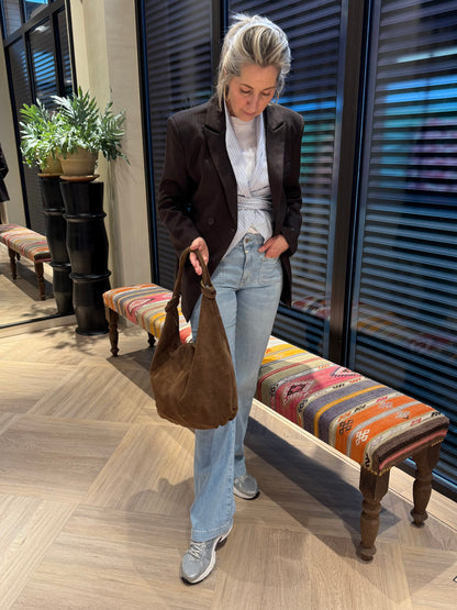 Tas Suez Suede Bruin - Peet kleding