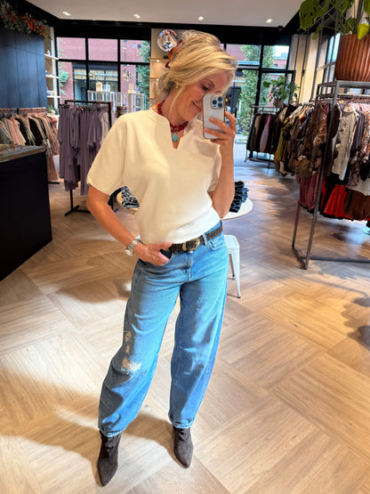 Yaya Trui V-hals Offwhite
