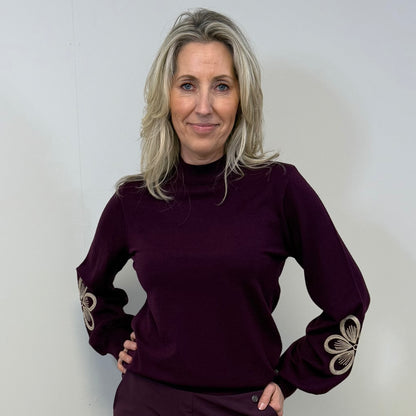 Triple Nine - Travel Trui Sophie Aubergine - 9004
