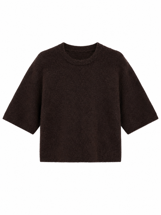 Alpaca Top Silvi Donkerbruin - Peet kleding
