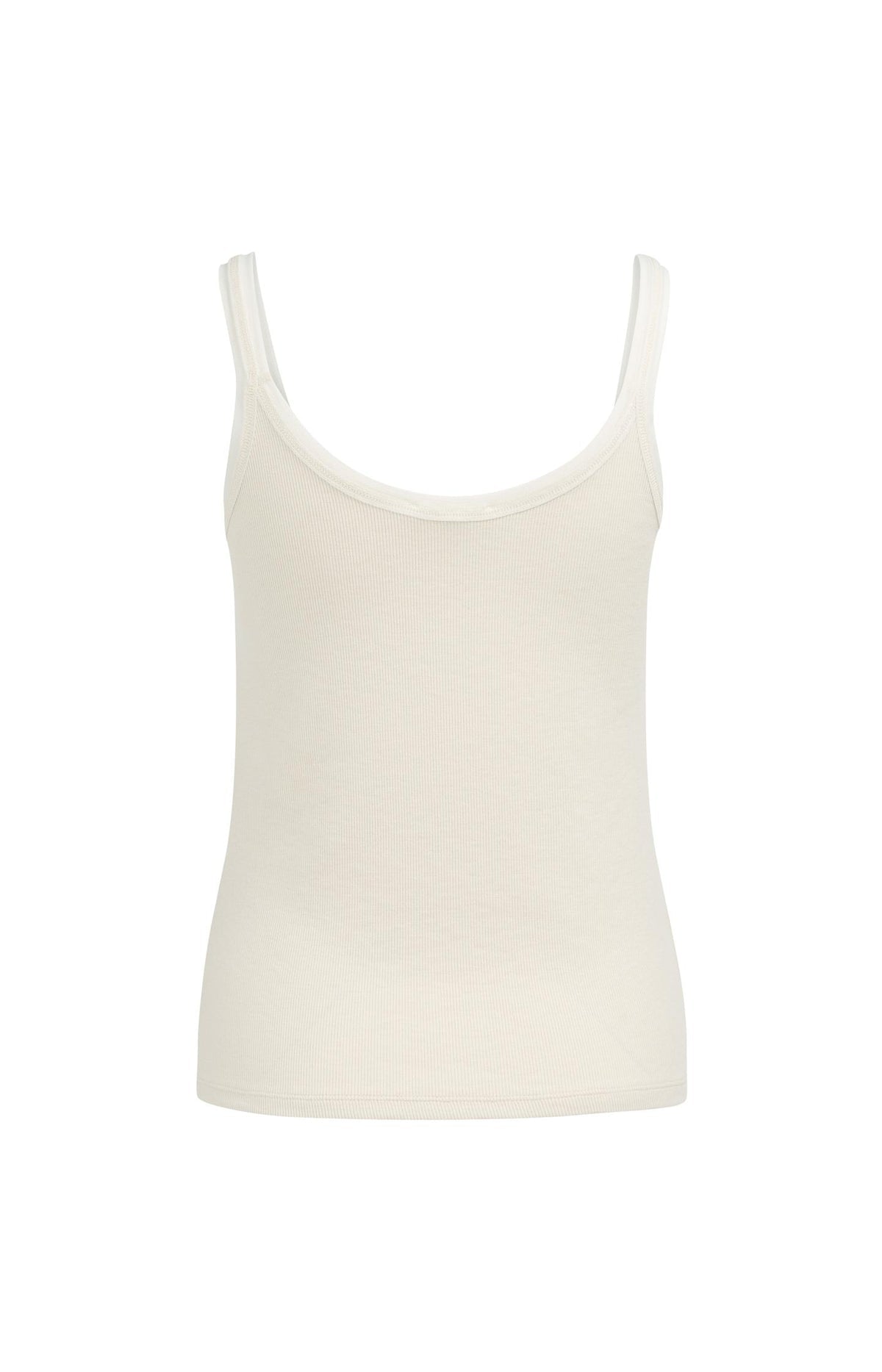 Yaya Singlet Mesh Rand Creme - Peet kleding