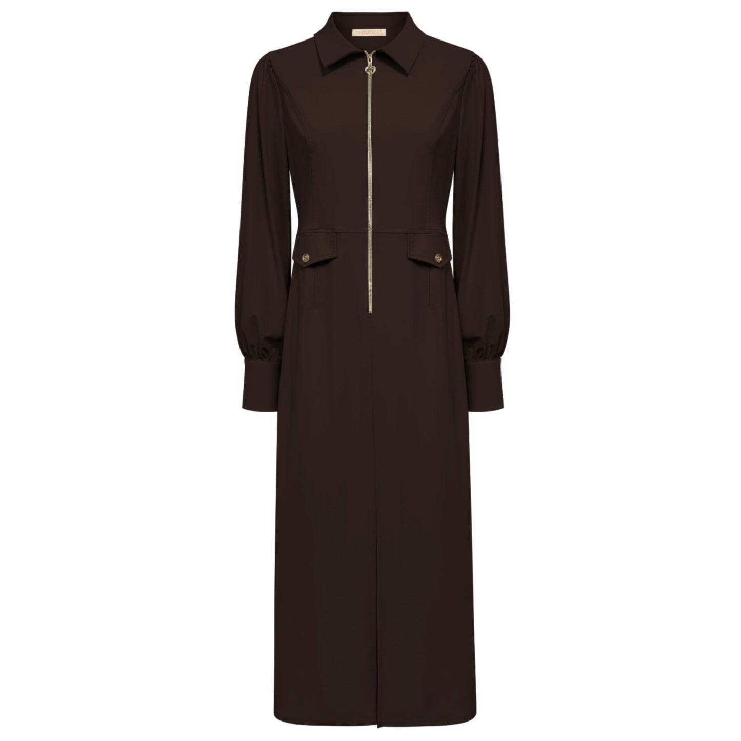 Triple Nine - Travel Jurk Melinna Donkerbruin - 51814 - Peet kleding
