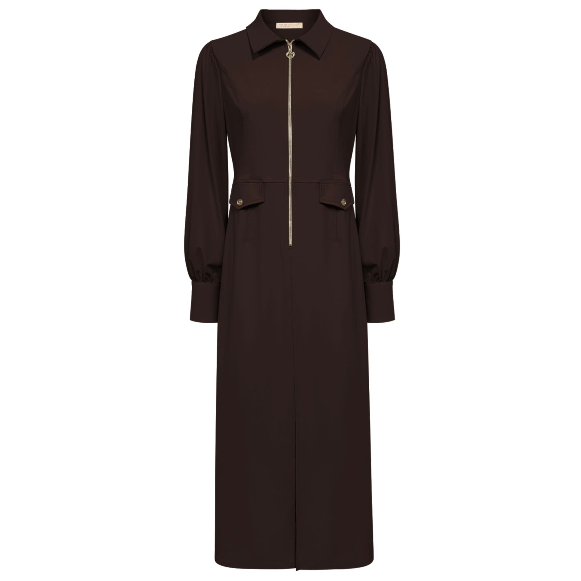 Triple Nine - Travel Jurk Melinna Donkerbruin - 51814 - Peet kleding
