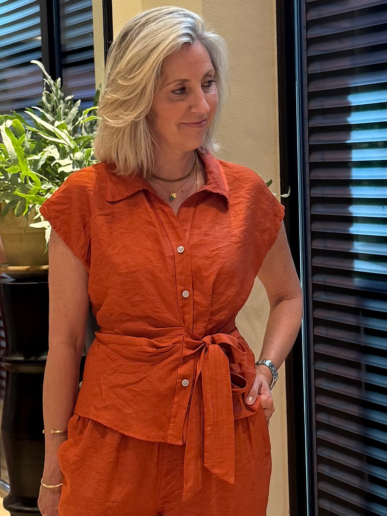 Blouse Amy Strik Brique