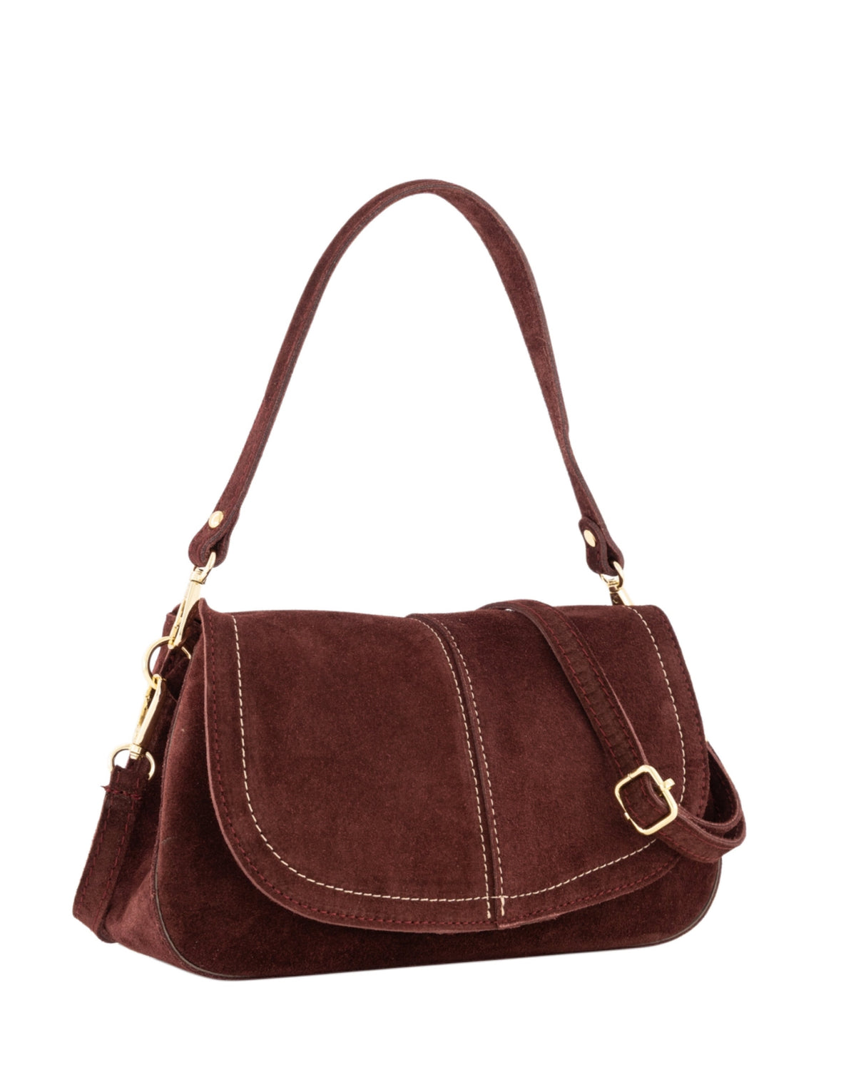 Tas Catania Suede Bordeaux - Peet kleding