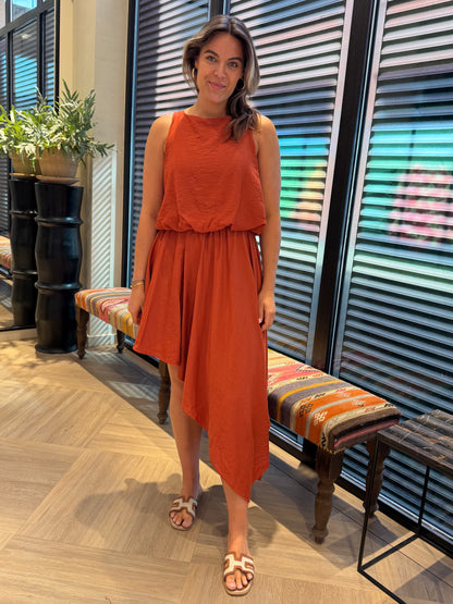 Jurk Lotte Brique - Peet kleding