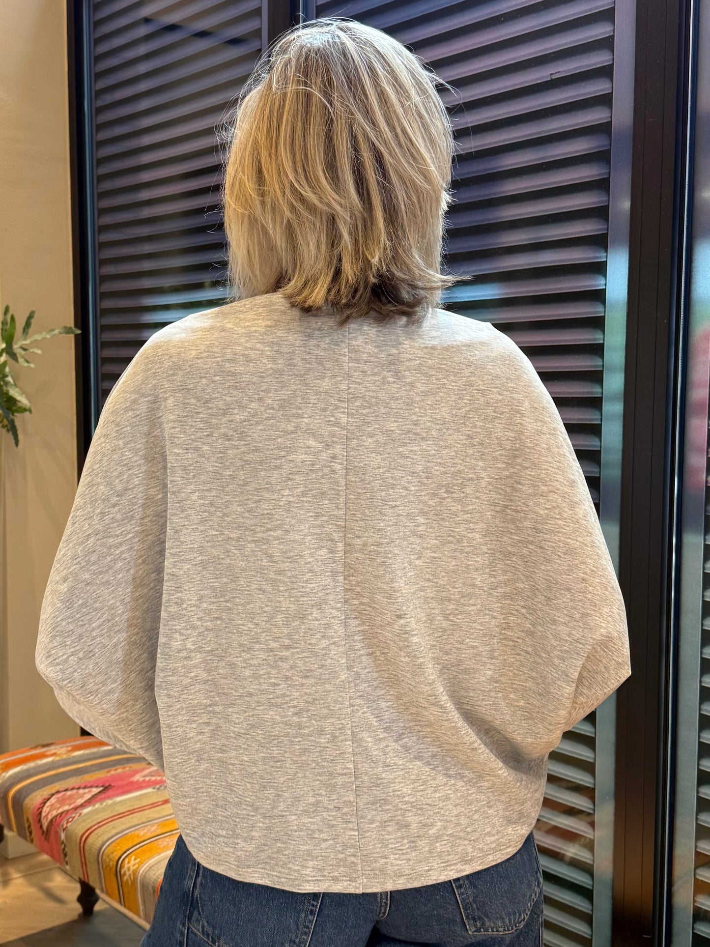 Azzurro Sweater Gaby Grijs Melee - Peet kleding