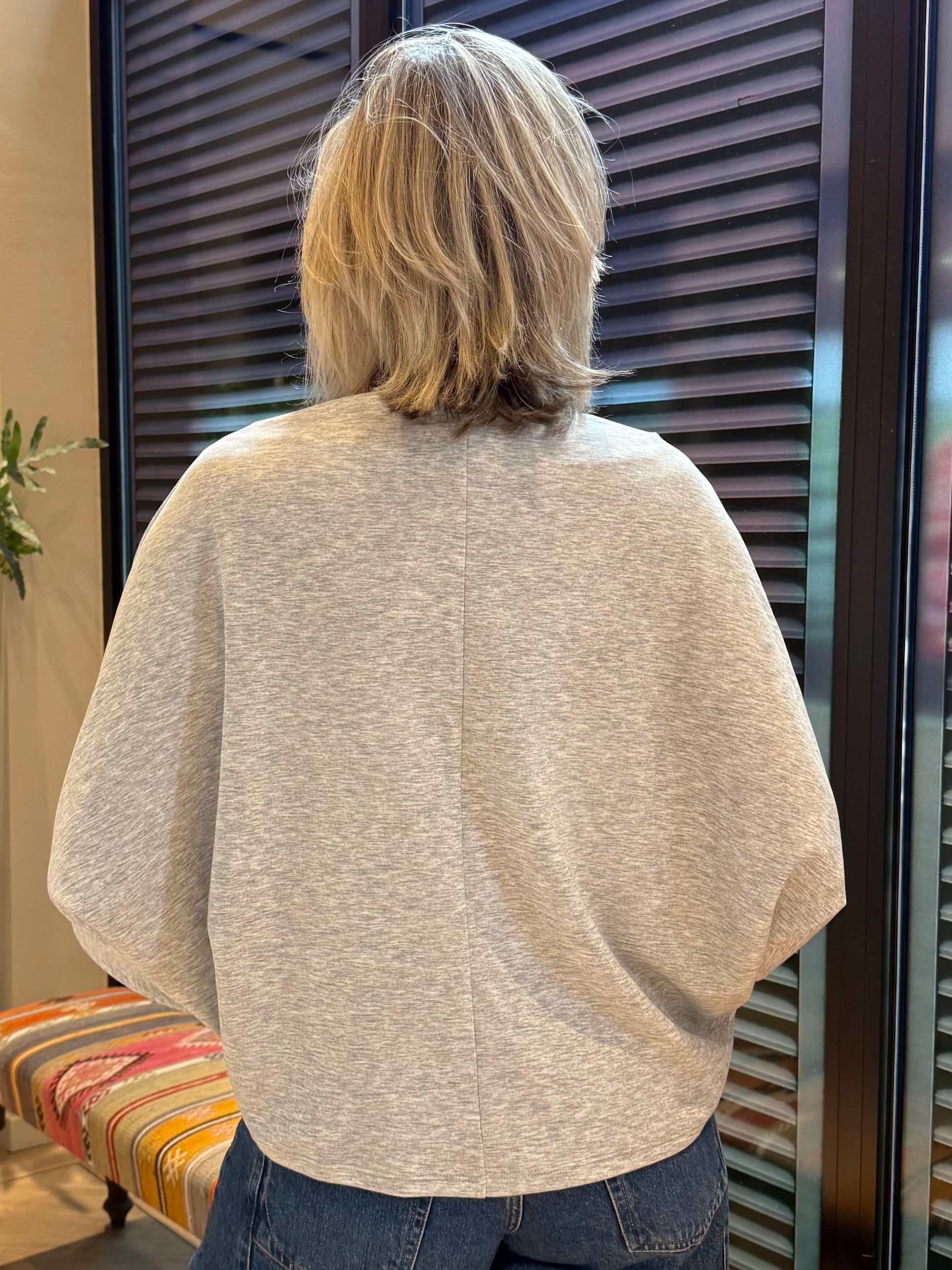 Azzurro Sweater Gaby Grijs Melee - Peet kleding