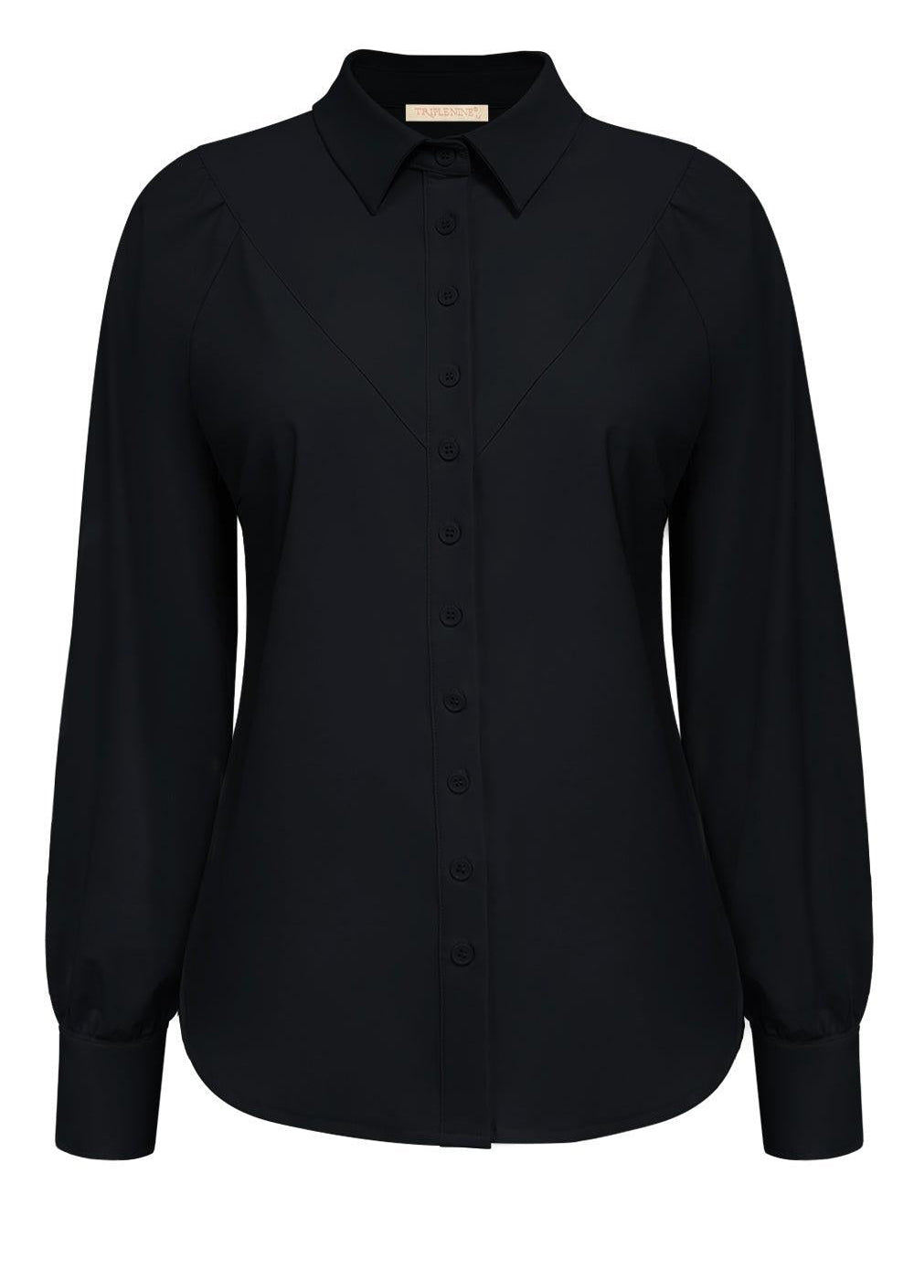 Travel Blouse Moon Zwart - 5919 - Peet kleding