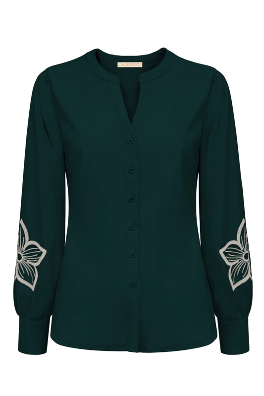 Triple Nine - Travel Blouse Jolie Groen - 5924 - Peet kleding