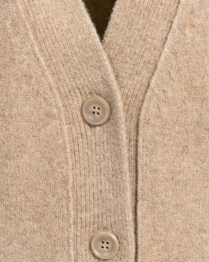 Yaya Vest Dark Beige Melange - Peet kleding
