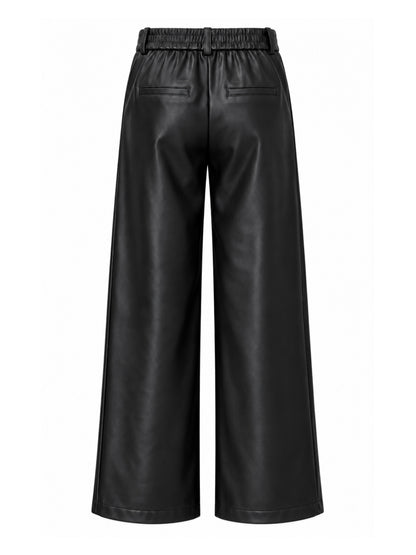 Broek Sarah Leather Zwart - Peet kleding