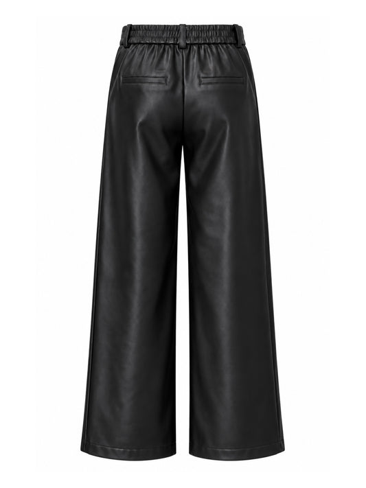 Broek Sarah Leather Zwart - Peet kleding