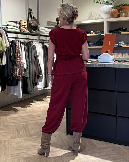 Trendy Jogging Set Kylie Bordeaux - Peet kleding