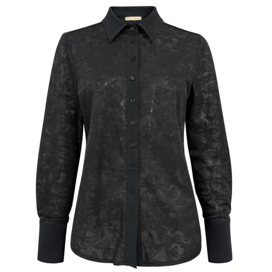 Triple Nine - Travel Blouse Butterfly Zwart - 5920 - Peet kleding