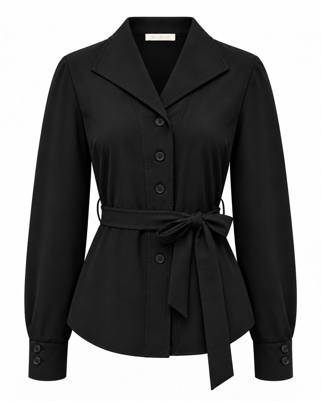 Triple Nine - Travel Blouse Charlot Zwart - 5949 - Peet kleding