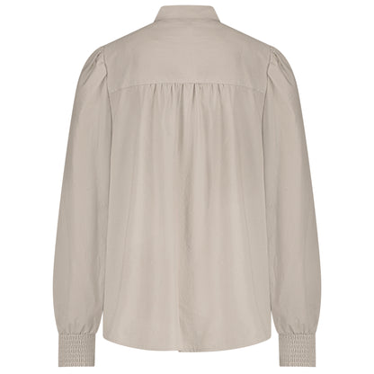 Red Button Blouse Bow Zand - Peet kleding
