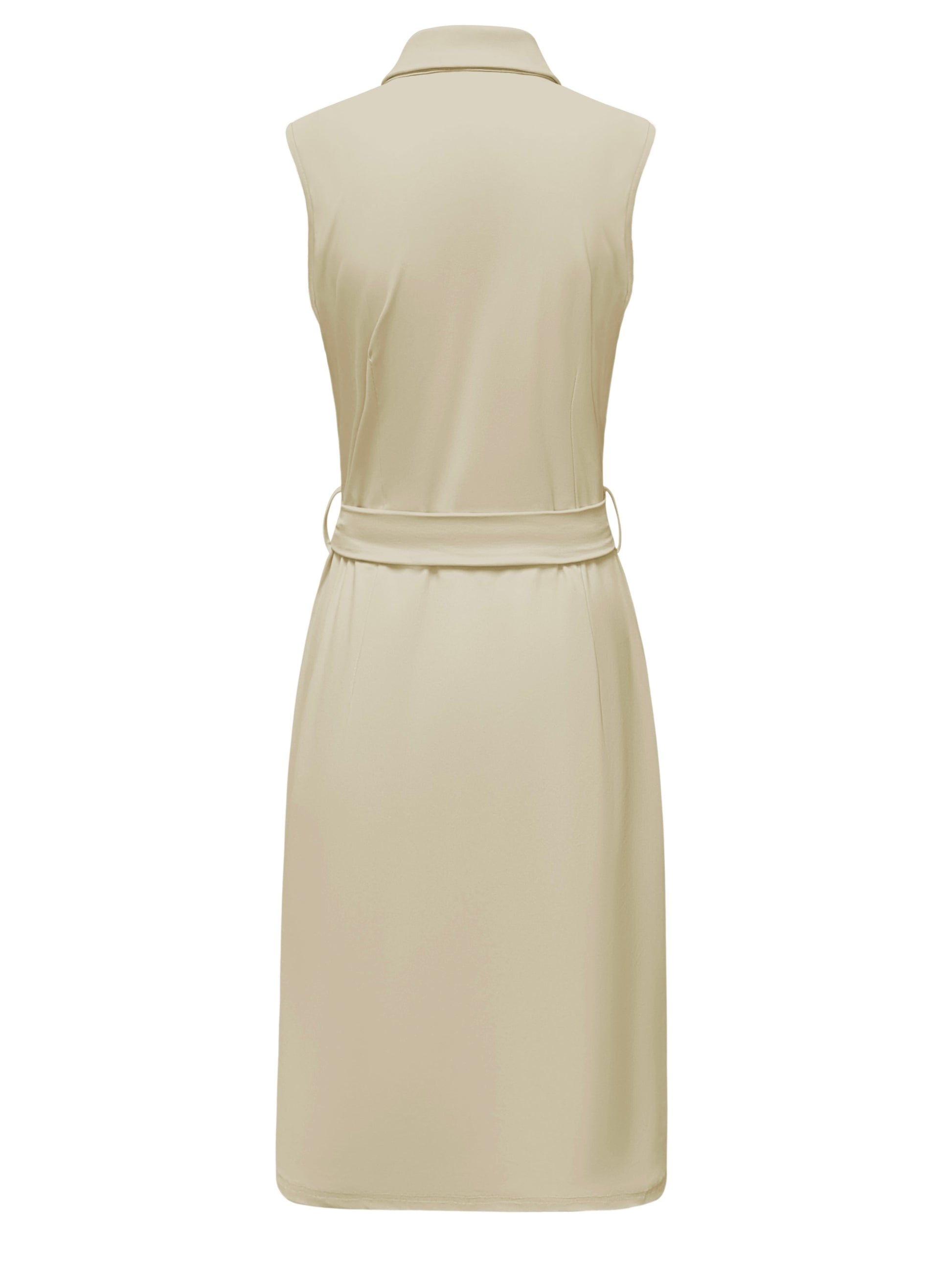 Triple Nine Travel Jurk Elodie Beige - 51823 - Peet kleding
