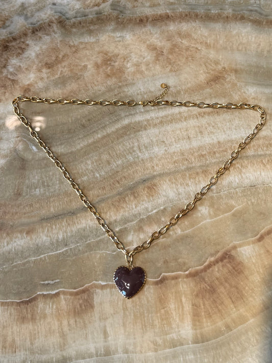 Ketting Goud Choco Hart - Peet kleding