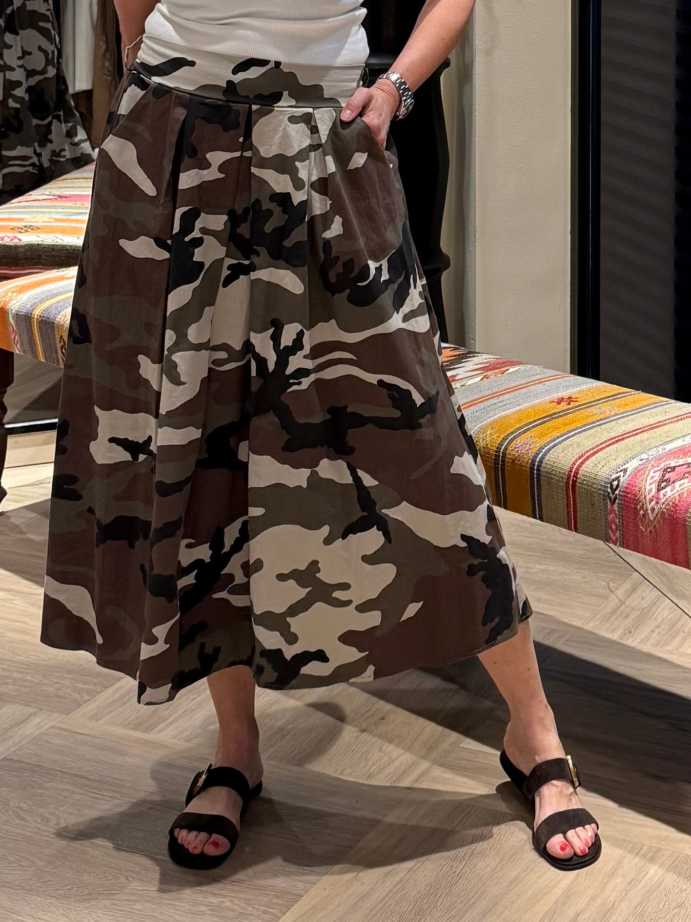 Rok Juul Army Beige - Peet kleding