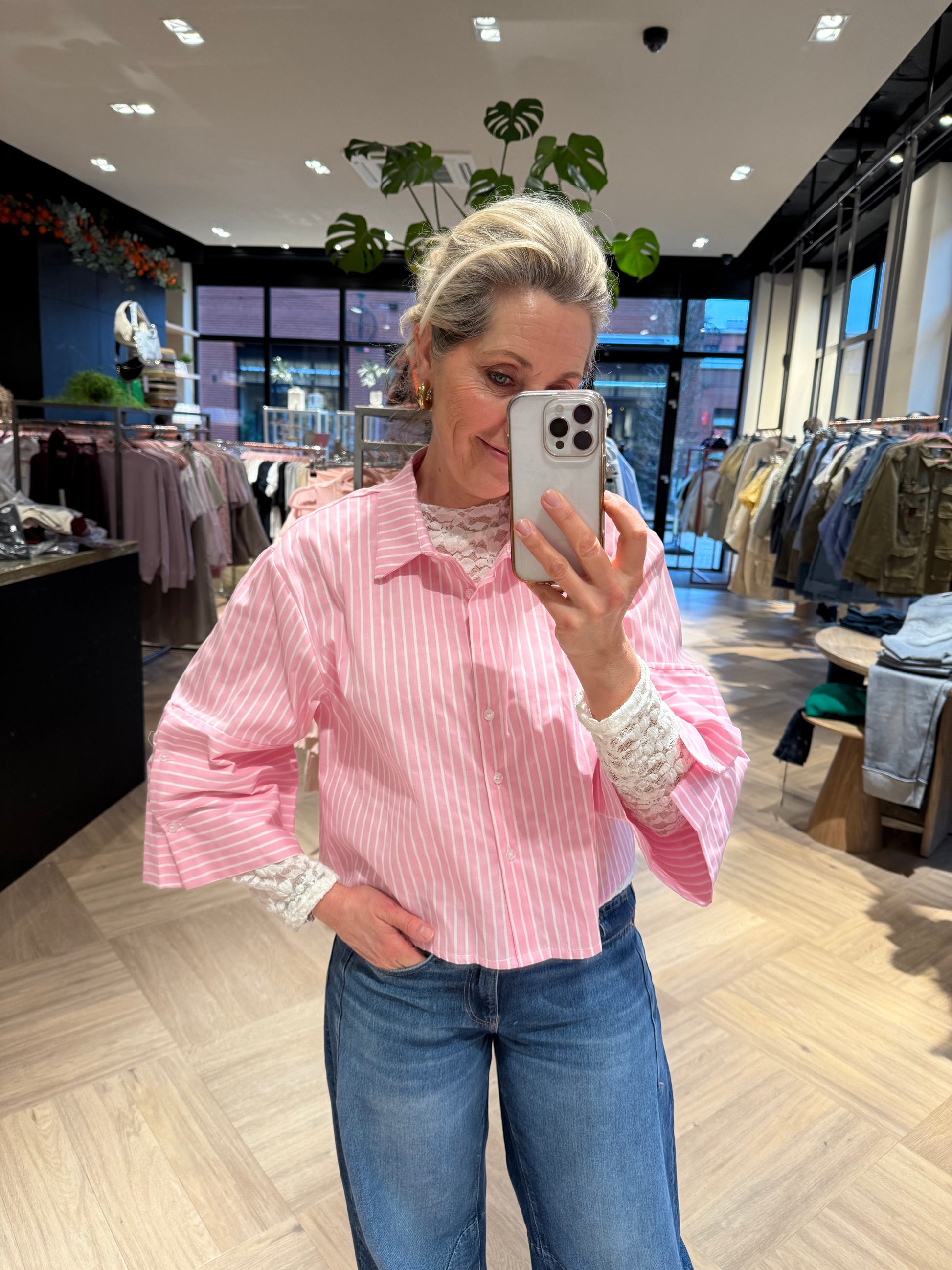 Blouse Shirley Streep Roze - Peet kleding